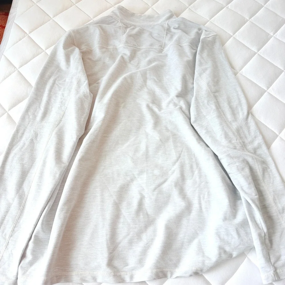 Tommy Bahama Quarter Zip Pullover Marlin Logo Casual‎ Mens XL Gray